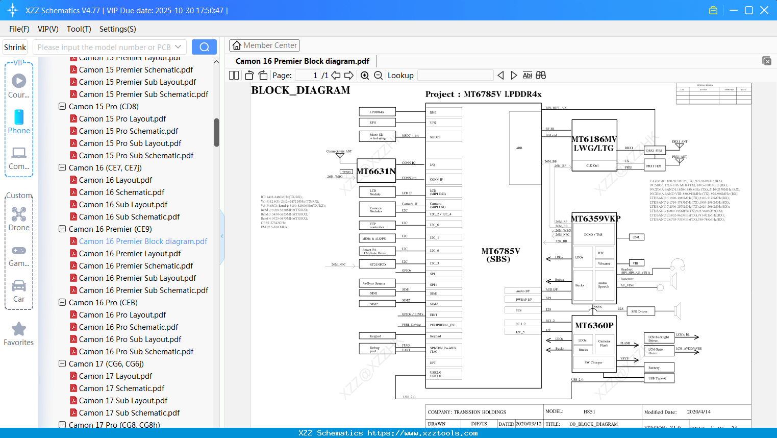 Tecno Camon 16 Premier Block Diagram